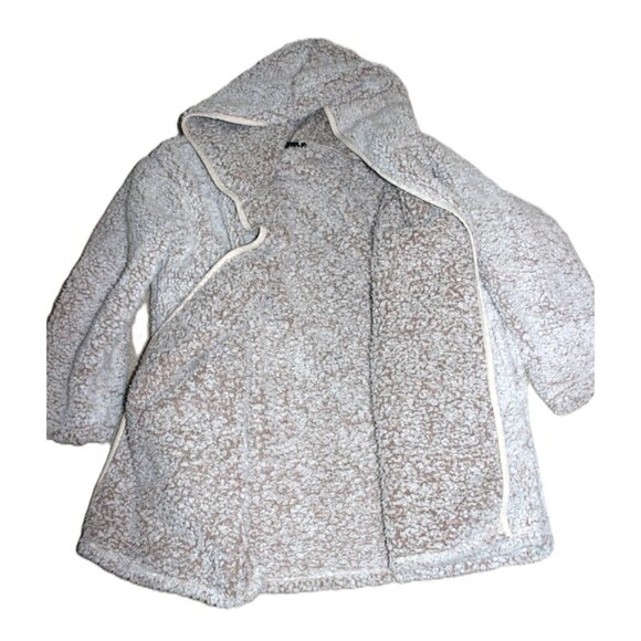 URBAN OUTFITTERS Shaila Oversized Fuzzy Lounge Jacket in Natural, Size L - Picture 9 of 10